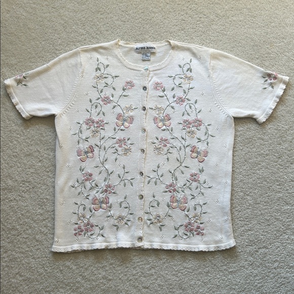 Alfred Dunner Embroidered Cardigan - Picture 1 of 12